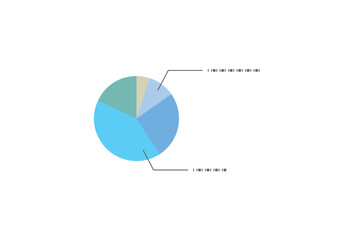 シンプルな円グラフのイラスト