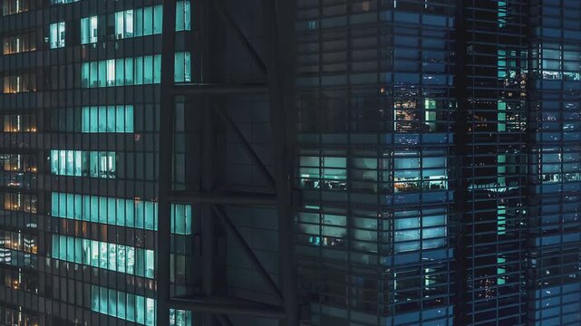 Tokyo Night Cityscape Time-lapse skycrapers