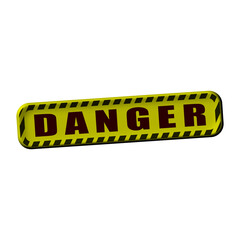 danger sign sticker element