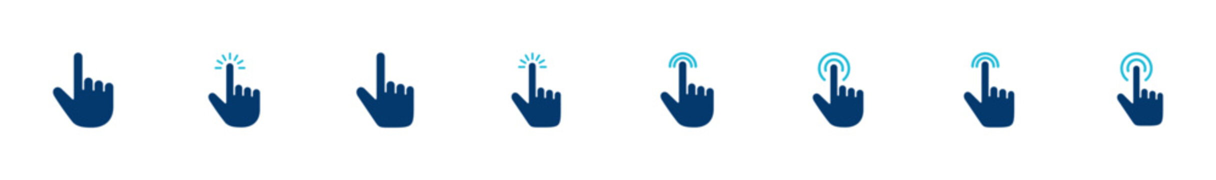 Hand click icon vector isolated on white background. pointer icon vector. hand cursor icon vector