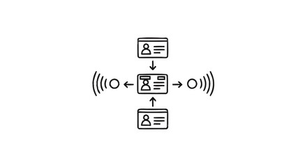 Obraz premium Centralized Identity Management System with Wireless Access Control.