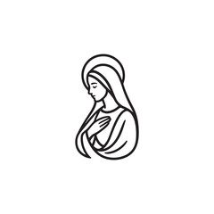 Graceful Virgin Mary Logo