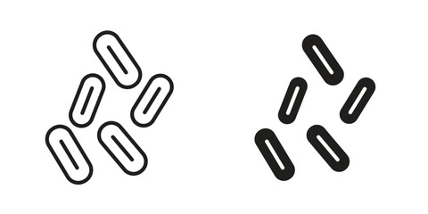 Fototapeta premium Yeast icon suitable design silhouette and line art style on white background