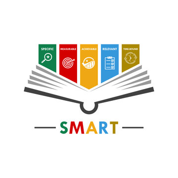 Smart goals design logo template illustration