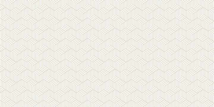A seamless geometric pattern featuring interlocking isometric cube shapes forming a modern, symmetrical wallpaper design.