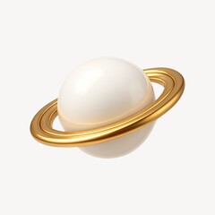 Fototapeta premium Golden ringed planet illustration