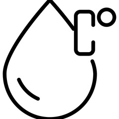 vector icon showing a water drop with a cross inside it.