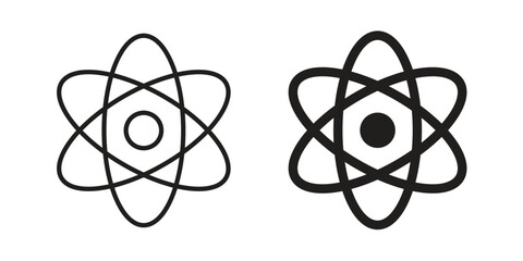 Physics icon suitable vector symbol for graphic design, logo, web site, social media © Martin
