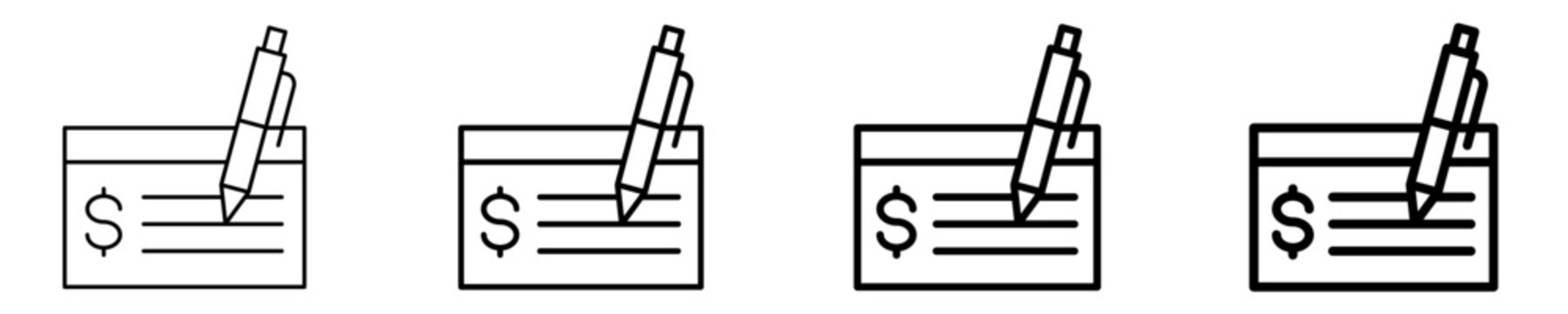 Paycheck  Icon Set Different Style Collection