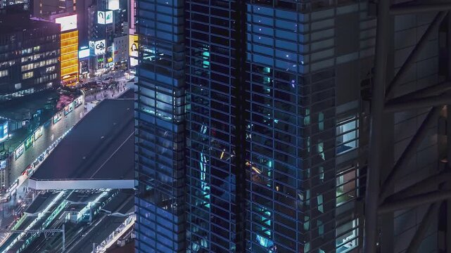 Tokyo Night Cityscape Time-lapse skycrapers