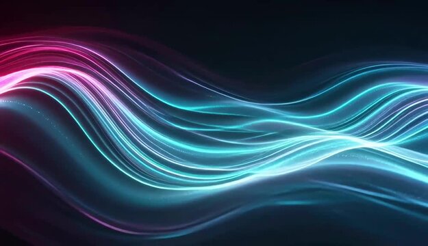 Abstract Neon Energy Animation &ndash; Smooth Slow-Motion Liquid Light Video Loop