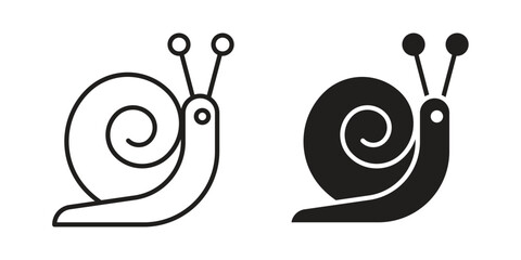 Snail icon suitable vector symbol for graphic design, logo, web site, social media © Martin