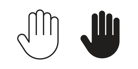 Obraz premium Stop icon suitable vector symbol for graphic design, logo, web site, social media