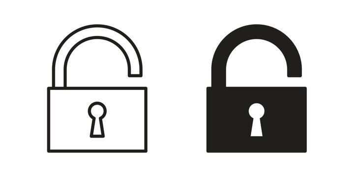 Unblocked icon suitable vector symbol for graphic design, logo, web site, social media