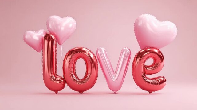 A romantic balloon art design conveying the warmth and essence of love. Perfect for conveying a message of affection. ..Created with Generative AI, not depicting real subjects.