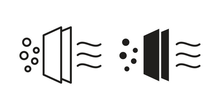 Filtration icon in black solid style. linear symbol.