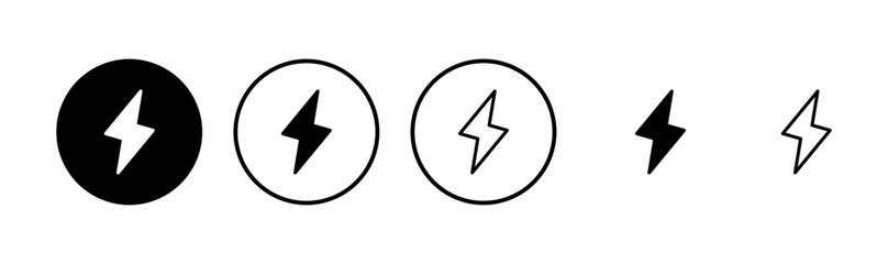 Lightning icon logo design. electric sign and symbol. power icon. energy sign