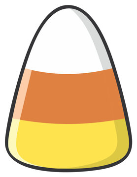 Candy Corn Vector Illustration for Halloween Holiday Concept