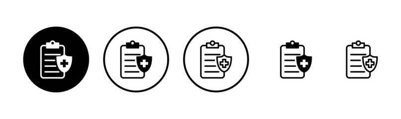 Fototapeta premium Medical insurance icon logo design. health insurance sign and symbol