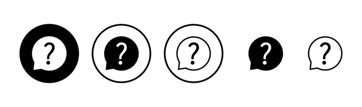 Question icon logo design. question mark sign and symbol