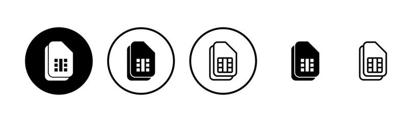 Sim card icon logo design. dual sim card sign and symbol