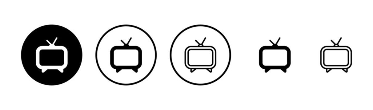 Tv icon logo design. television sign and symbol