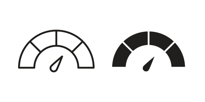 Performance icon in black solid style. linear symbol.