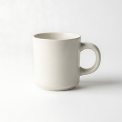 Fototapeta premium Plain White Coffee Mug Isolated on a White Background for Design