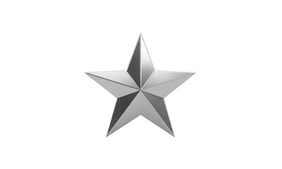 Silver Star Icon Isolated on White Background