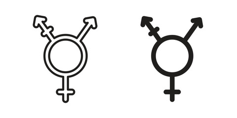 Obraz premium Transgender icon in editable style. Vector icon graphics