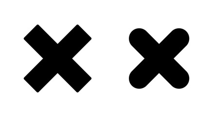 Obraz premium Close icon symbol for apps and websites. Delete sign and symbol. cross sign