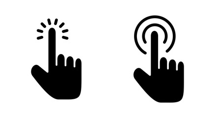 Fototapeta premium Hand cursor icon symbol for apps and websites. cursor sign and symbol. hand cursor icon clik