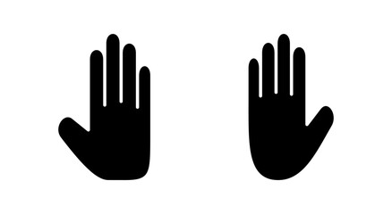 Obraz premium Hand icon symbol for apps and websites. hand sign and symbol. palm