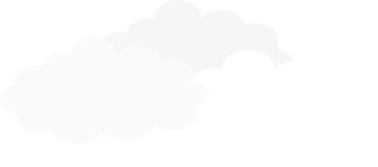 Fototapeta premium Fluffy White Cloud Weather Icon for Sunny Day