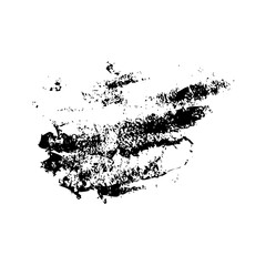 Obraz premium Black ink splatter isolated on Transparent Background