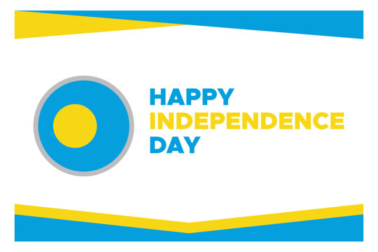 palau happy independence day vector design template illustration.