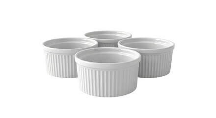 Set of Four White Ramekins