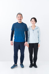 Obraz premium 笑顔のスポーツマン男女