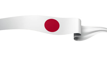 A white object with a red circle on it, symbolizing japan or the japanese flag, possibly used as a symbol or logo, isolated on transparent background