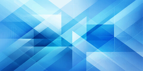 Obraz premium A geometric vector design featuring an abstract blue triangle pattern with light mosaic textures and digital origami shapes for a professional business technology wallpaper
