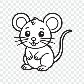 Mouse in a Cute Pose Adorable mouse with large ears and a delightful expression stands out with its cute features and captivating charm.