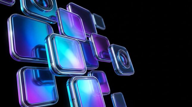 Holographic app icons