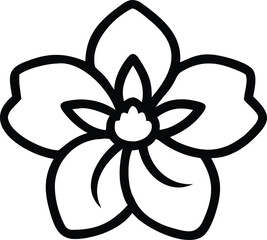 Simple flower icon - stylized petal shape for nature and beauty with flower with icon