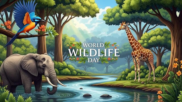 World wildlife Day, elephant in the jungle