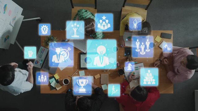 Leadership icons symbolize teamwork, vision, and decision-making. Leadership guides business, leadership inFunnels growth, and leadership supports management success. Funnel