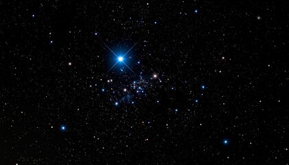 高品質なディテールで描かれた、神秘的な夜空と無限に広がる星々のコズミック背景