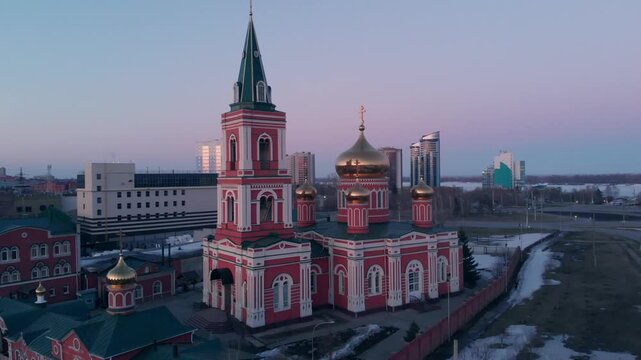 Barnaul, Russia. Aerial drone view
