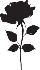 Silhouette of a businessman walking forward purposefully with a briefcase, isolated against a clean white background.