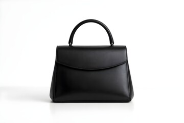 Luxury Black Leather Handbag with Minimalist Elegant Design
