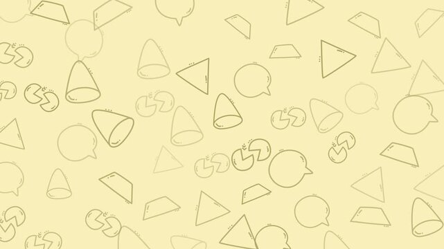 Abstract background with light yellow outlined geometric shapes. Perfect for web design, social media graphics, or modern artinspired projects.